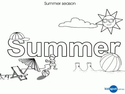 Summer Season Coloring Sheets 1