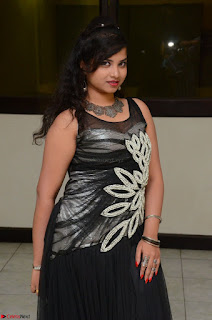 Shrisha Dasari in Sleeveless Short Black Dress At Follow Follow U Audio Launch 060.JPG