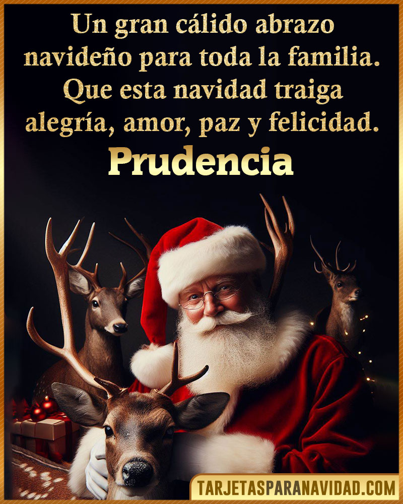 Tarjetas Navideñas personalizadas para Prudencia