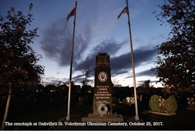Canada Ukraine Nazi monument Oakville graffiti war crimes genocide collaboration