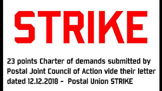 Postal Union Strike 2 days-Demands-Cg-Employees