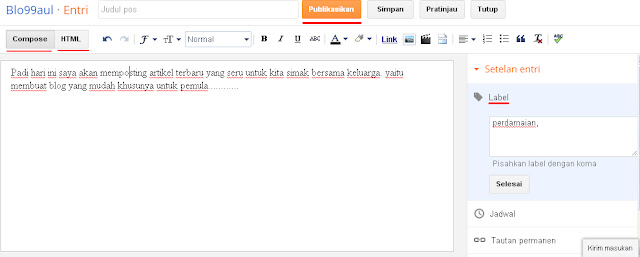 Cara Membuat Blog di Blogspot