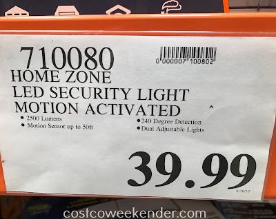 Deal for the Home Zone Motion Activated Security LED Light at Costco