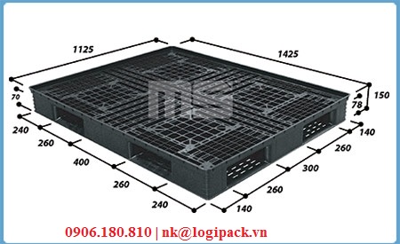 Pallet nhựa nhập khẩu N4-1411SL