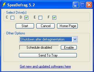 SpeeDefrag 5.2.1 - Defragmentation Of Multiple Drives Supported