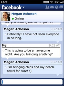 Aplikasi Facebook For Blackberry