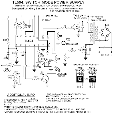 12V DC Switch Mode Power Supply Circuit Diagram