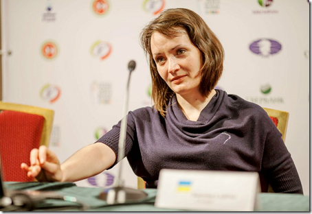 Kateryna Lahno, Ukraine, in second place