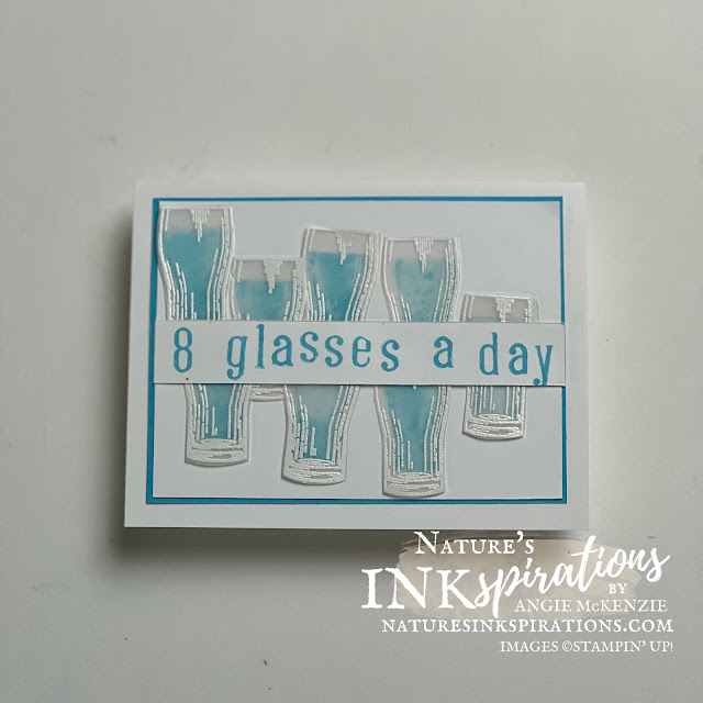 Brewed for You Alphabest water glass reminder card (front) | Nature's INKspirations by Angie McKenzie