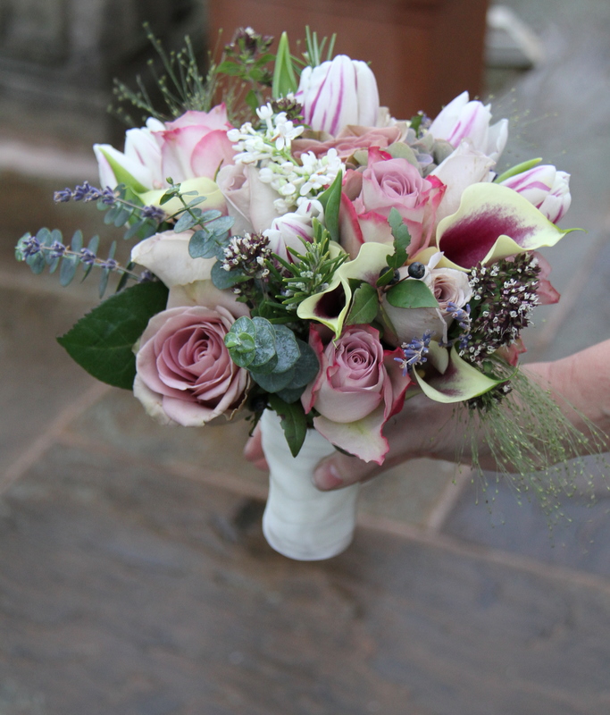 Vintage Purple Pink Shaded Spring Wedding Bouquet