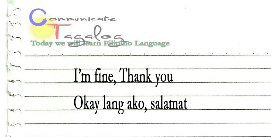 Communicate alog Ct Lesson 45 How To Say I M Fine Thank You In alog