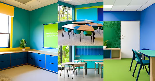 Tropical classroom decor