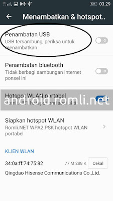 Cara Menjadikan Android Sebagai Modem (USB Tethering)