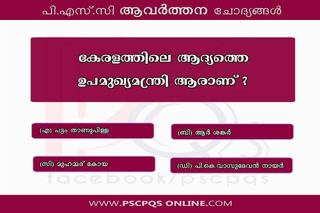 First Deputy Chief Minster of Kerala ?