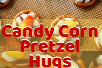 Candy Corn Pretzel Hugs