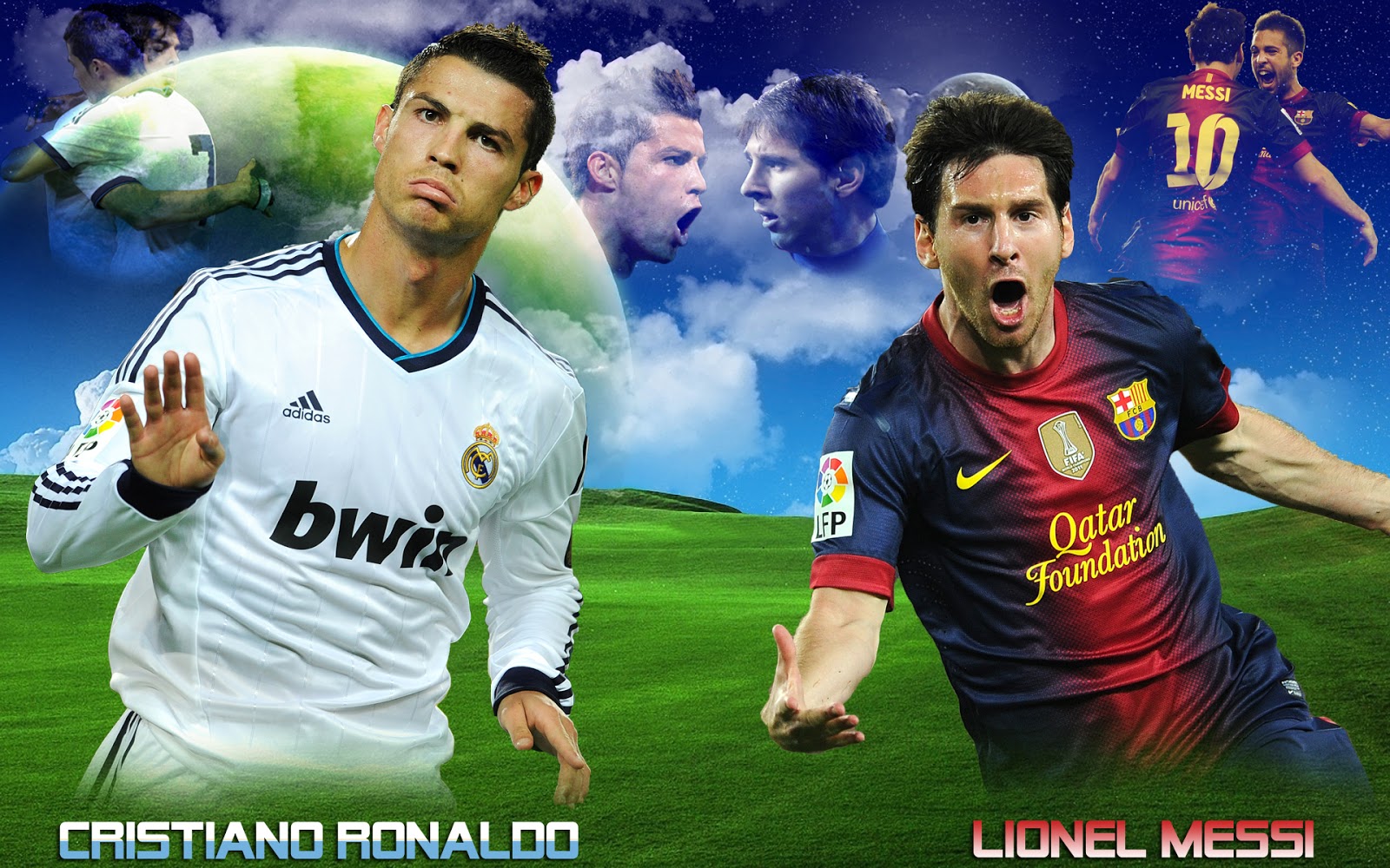 Cristiano Ronaldo vs Lionel Messi 2013 Wallpapers HD  live football barcelona and real madrid