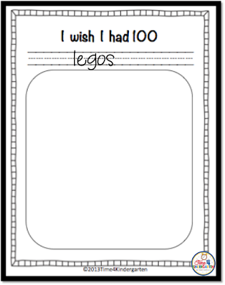 100th day writing, I wish I had 100, Time4kindergarten