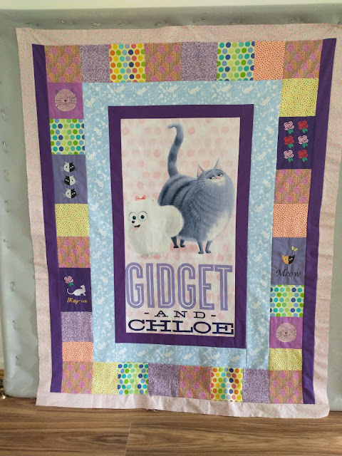 Pieced Gidget and Chloe Quilt Top