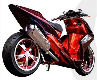  Modifikasi  mio  soul  gt  drag 125  ring 17 warna merah hitam 