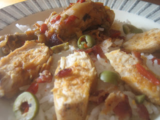 chicken with salsa and rice