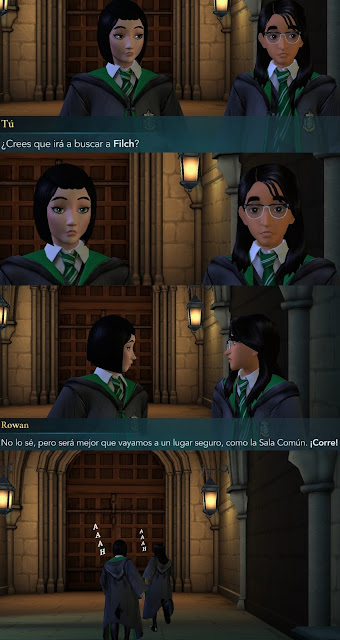 Hogwarts Mystery fotonovela rowan y prota