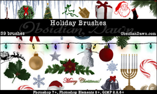 image: sample of brushes for use in Photoshop and Gimp