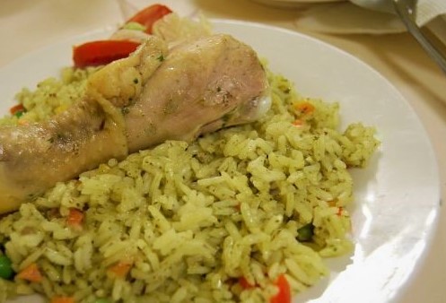 Peruvian rice with hen