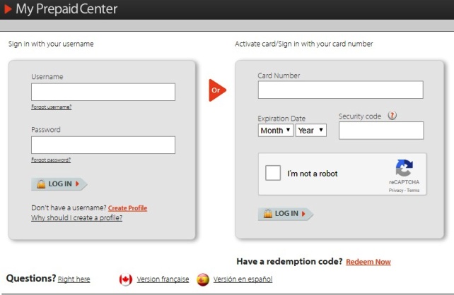 MyPrepaidCenter.com - Card Activation and Balance Check