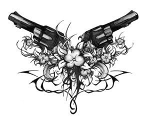 gun tattoos, tattoos