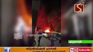 വാഹന സര്‍വീസ് സെന്ററില്‍ ഉണ്ടായ അഗ്‌നി ബാധയില്‍ 6 വാഹനങ്ങള്‍ കത്തിനശിച്ചു