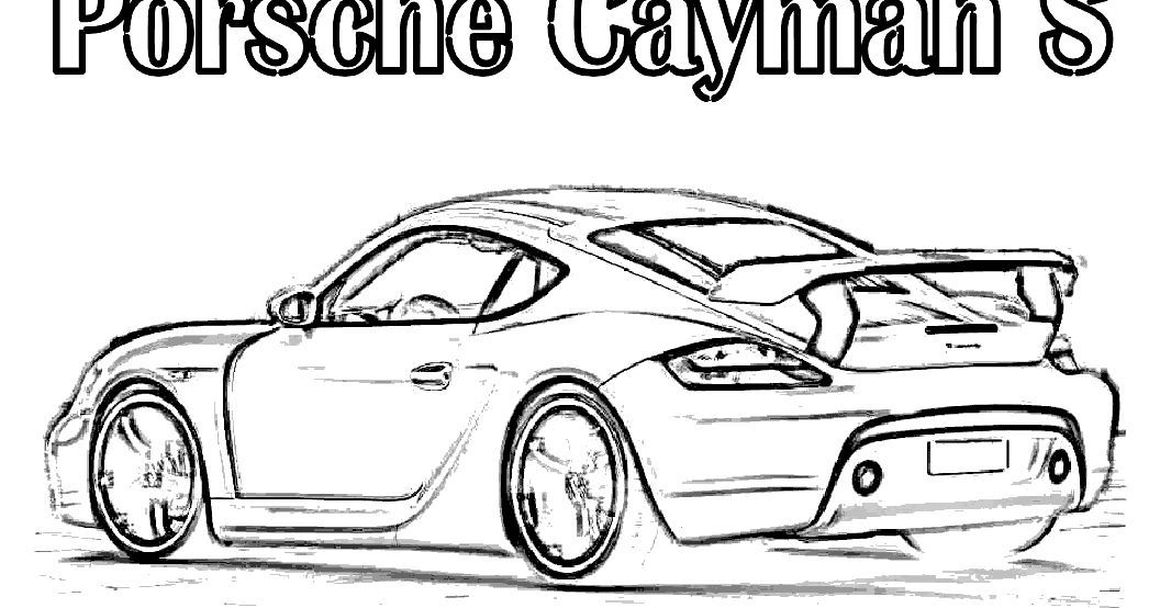 Porsche Cayman TA Widebody Coloring Page >> Disney Coloring Pages