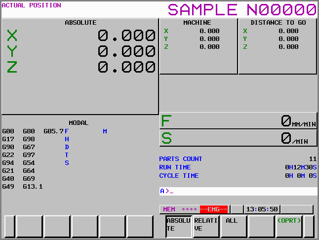 Pantalla control Fanuc