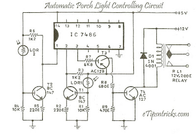 Automatic-Porch-Light-Controlling-Circuit