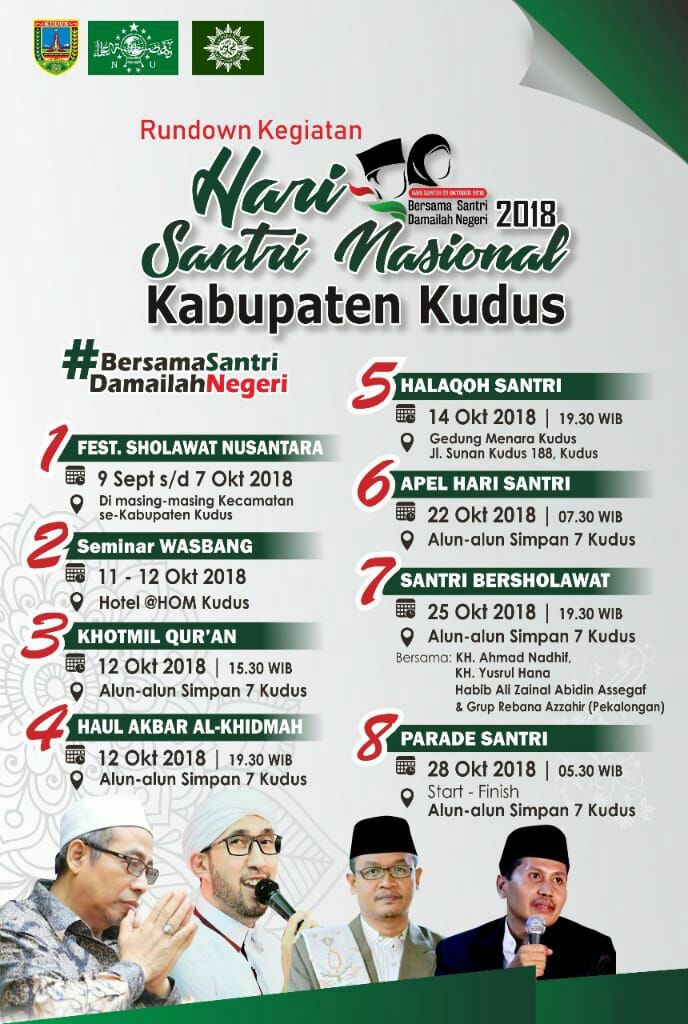 Rangkaian Acara Hari Santri Nasional 2018 Di Kabupaten Kudus