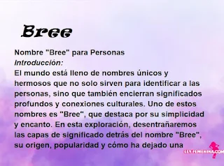 significado del nombre Bree