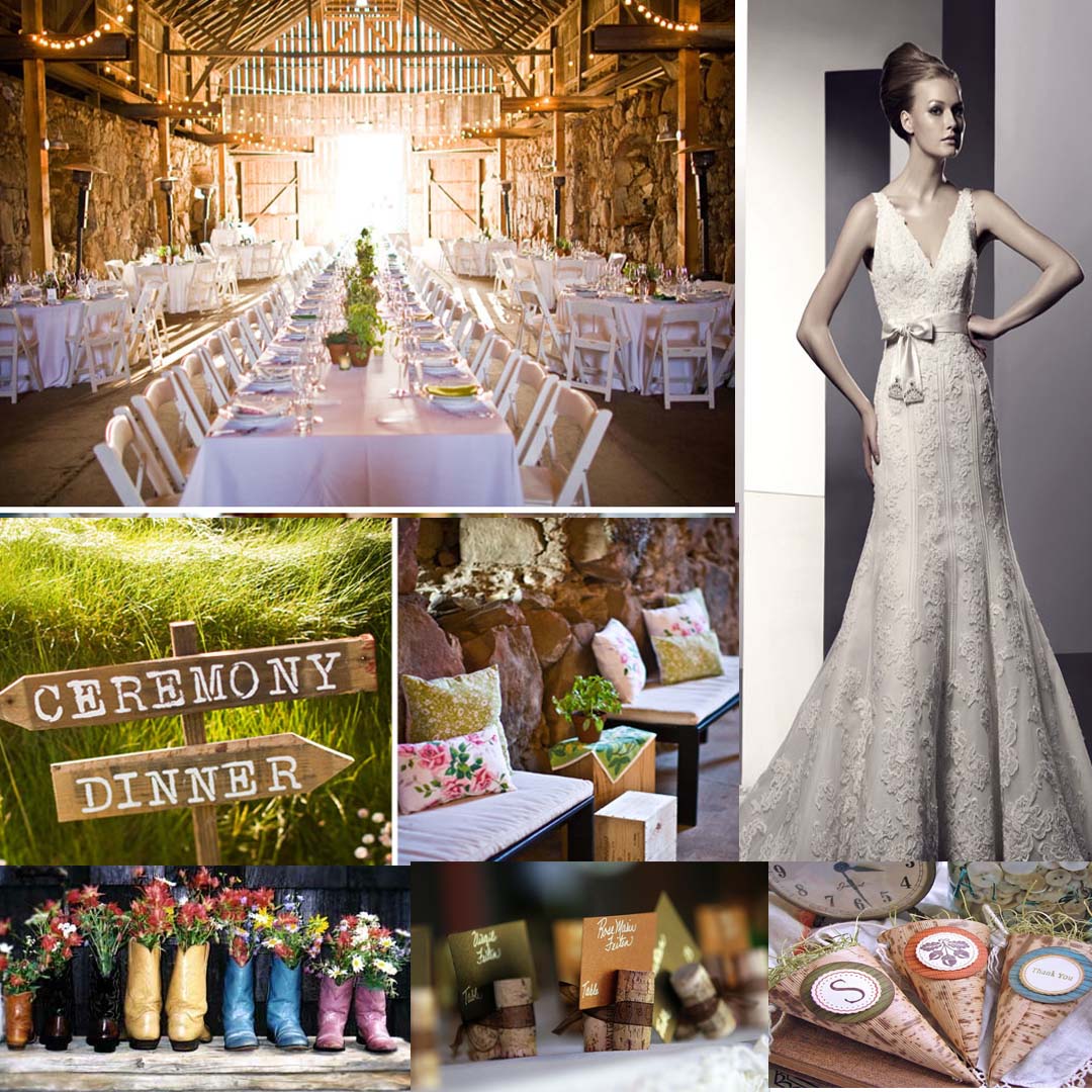 Country Chic. Green Wedding