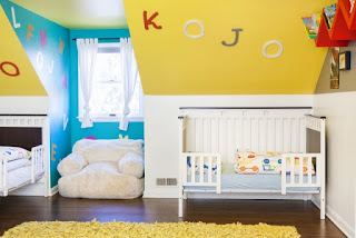 Wandgestaltung Kinderzimmer Gelb
