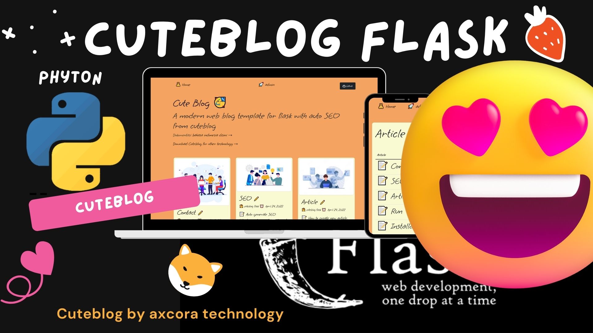 built blog and website seo with phyton flask source code free download