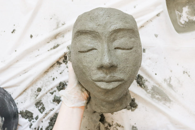 How To Make Cement Head Planter