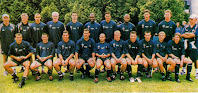 F. C. GIRONDINS DE BORDEAUX - Burdeos, Francia - Temporada 2000-01 - Baup, Dropsy, Lopez, Laslandes, Sahnoun, Afanou, Jemmall, Sommeil, Sanchez y Roux; Pavón, Battles, Grenet, Legwinski, Ziani, Kossonogov, Basto, Alicarte, Darocha y Smertin - Plantilla del GIRONDINS DE BURDEOS, 4º clasificado en la División 1 francesa esta temporada