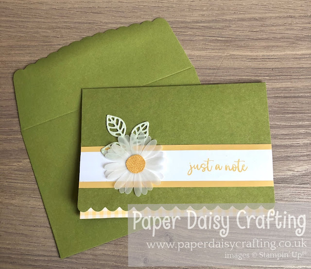 Scalloped notecards Medium daisy punch Stampin Up