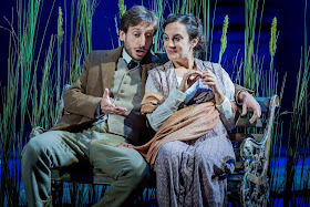 Paul Curievici as Kudrjaš and Clare Presland as Varvara in Opera Holland Park’s production of Káťa Kabanová, directed by Olivia Fuchs © Robert Workman