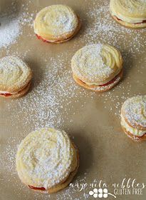 Gluten free Viennese Whirls with strawberry jam and vanilla buttercream | Anyonita Nibbles