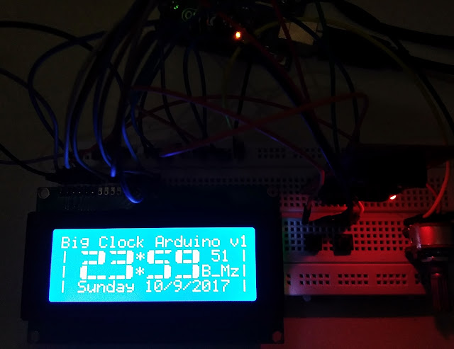 Jam Digital Arduino LCD 20x4 dengan Karakter besar