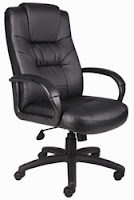 B7501 Black Leather Executive Chair by Boss