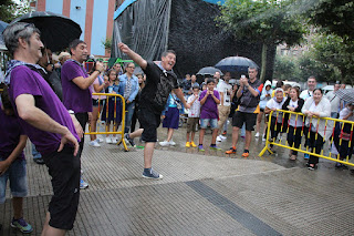 Campeonato de lanzamiento de chapela en las fiestas de Retuerto