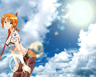 nami buka baju x chan one piece wallpaper