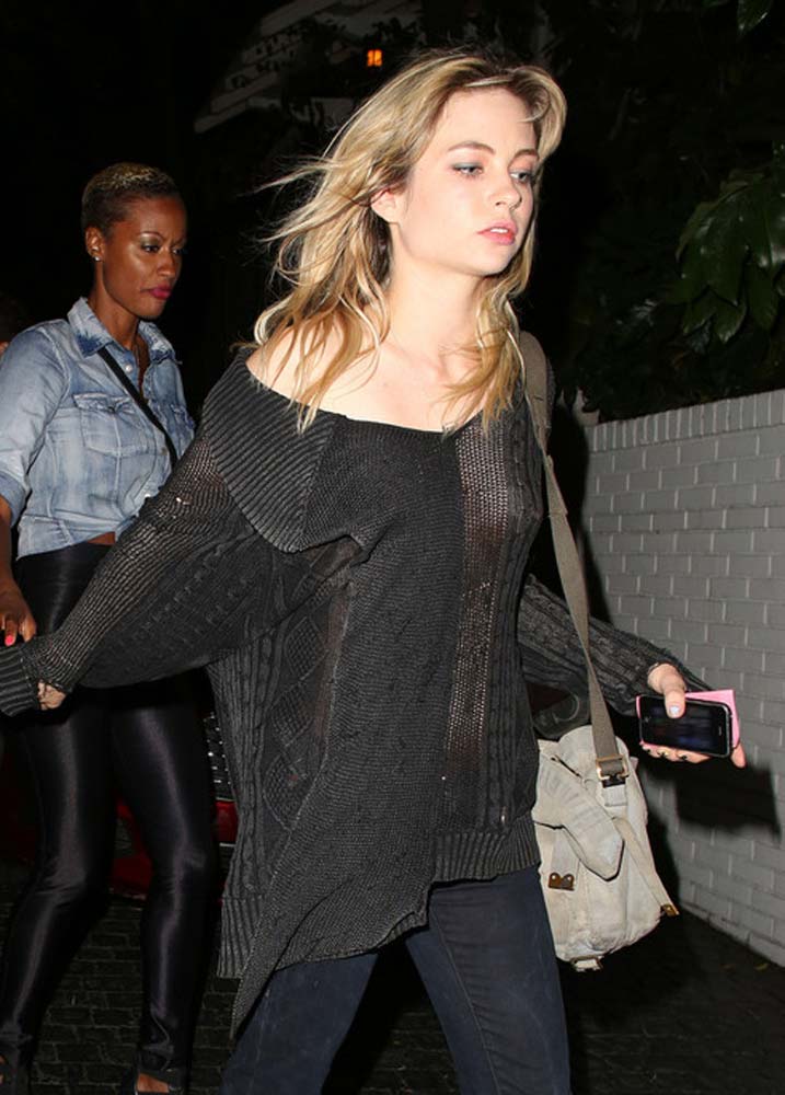 Daveigh Chase Oops Boob Flash In See-thru Black Top