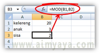 Tidak semua hasil pembagian memerlukan angka desimal atau pecahan Cara Menghitung Sisa Hasil Pembagian di Excel
