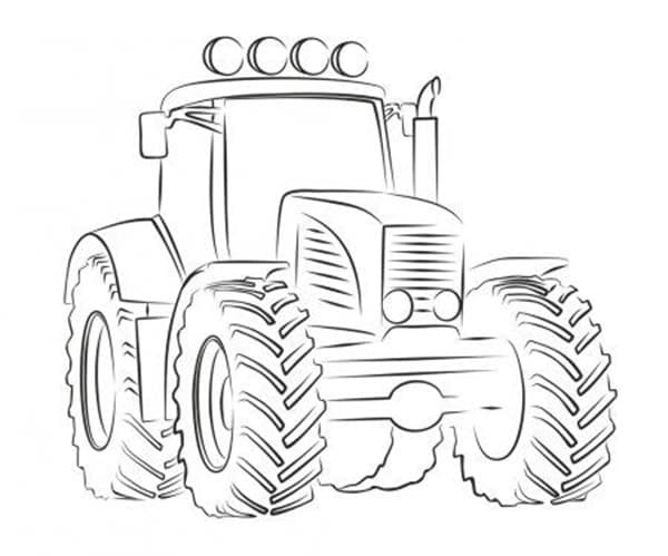 Desenho de Trator john Deere para colorir